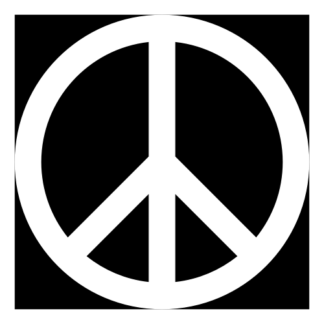 Peace Sign Decal (White)